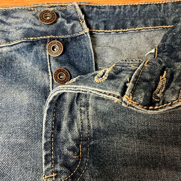 Blue Jean Skirt button Fly - Picture 4 of 11